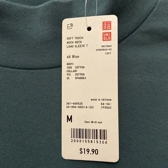 BRAND NEW teal turtleneck long sleeve - Picture 3 of 3